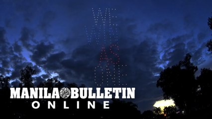 Drone light show for the final leg of #SEAGames2019 torch run at Clark, Pampanga.