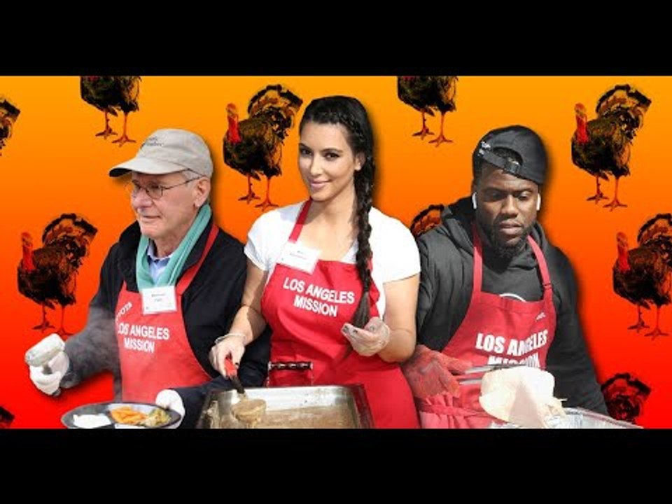 Thanksgiving: What really happens when celebs hand out turkeys