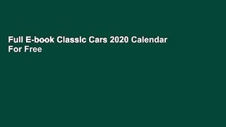 Full E-book Classic Cars 2020 Calendar  For Free