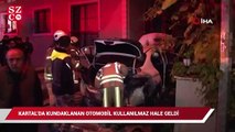 Kartal’da kundaklanan otomobil kullanılmaz hale geldi