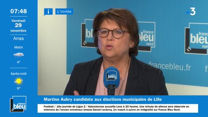 Municipales à Lille : "Les circonstances exceptionnelles sont là", dit Martine Aubry