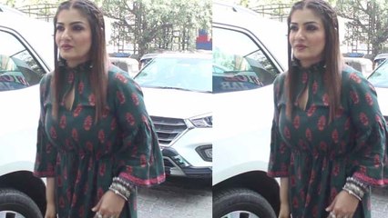 Raveena Tandon spotted in Beautiful look at Studio | FilmiBeat
