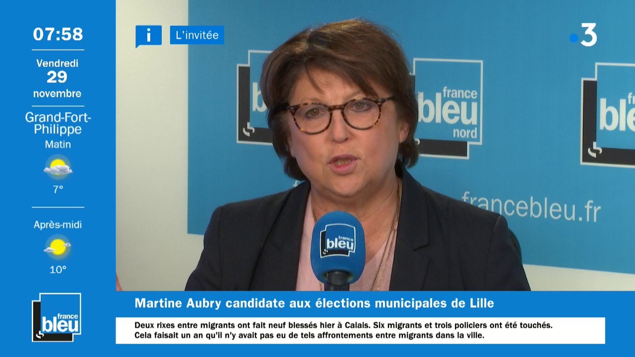 Municipales à Lille : "On travaille ensemble"; dit Martine Aubry sur Patrick Kanner
