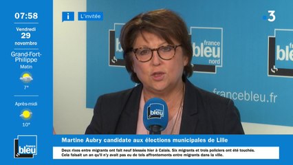 Municipales à Lille : "Je n'y vais en disant la Reine mère descend, elle va être élue", dit Martine Aubry