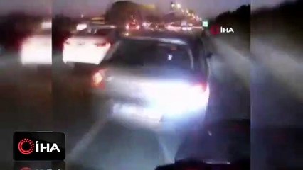 İstanbul trafiğinde dehşete düşüren anlar