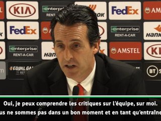 Arsenal - Emery : "Je peux comprendre les critiques"
