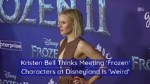 Kristen Bell And Meeting Characters At Disneyland