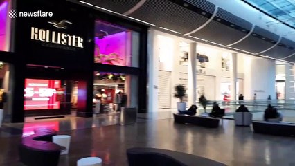 Westfield London shopping centre largely deserted on Black Friday morning