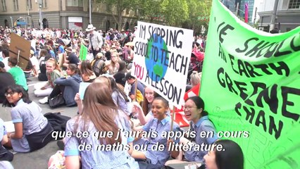 Australie: manifestation contre le réchauffement climatique à Melbourne