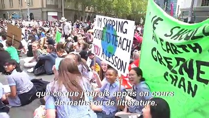 Australie: manifestation contre le réchauffement climatique à Melbourne