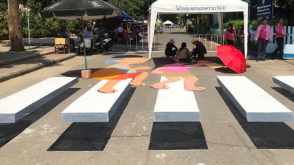 Thailand’s ‘floating’ pedestrian crossing road-safety scheme