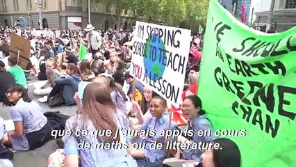 Australie: manifestation contre le réchauffement climatique à Melbourne
