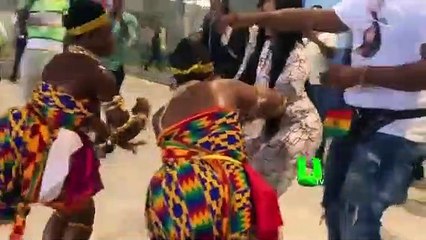Tacha In Ghana Highlight; Tacha doing the Adowa Dance