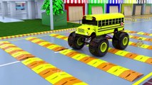 Learning Colors for Kids with Monster Street Vehicles Coloring with ColorBalls 3D City Toys for Kids