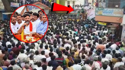 D K Shivakumar campaigning in Chikkaballapur