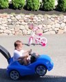 Funniest and Cutest Moments When Daddy Driving with Baby
