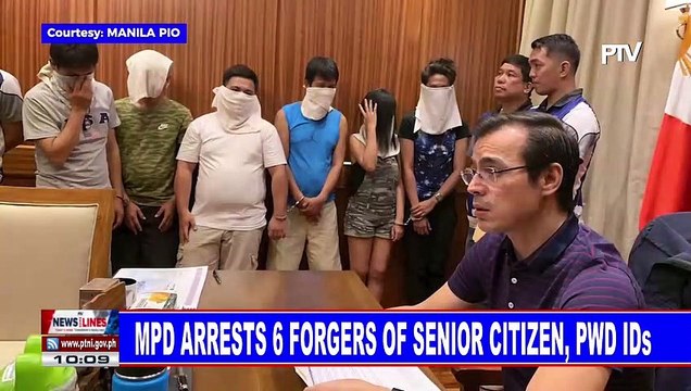 MPD arrests 6 forgers of senior citizen, PWD IDs