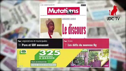 REVUE DE PRESSE CAMEROUNAISE 29 NOVEMBRE 2019