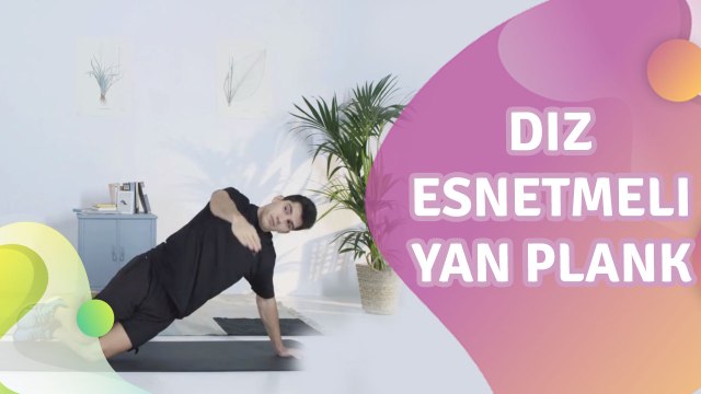 Diz esnetmeli yan plank - Sağlığa bir Adım