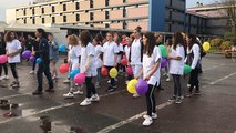 Telethon: flash mob avec les élèves du lycée Cornu de Lisieux