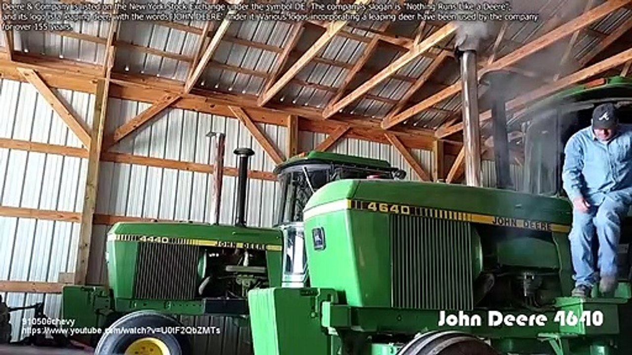 Cold Start Diesel Engine Tractors Smoke and Sound l John Deere