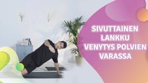 Sivuttainen lankku: venytys, polvien varassa -  Askel Terveyteen