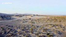 Otherworldly drone footage of Azerbaijan's oozing mud volcanoes