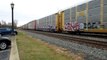 Norfolk Southern & CSX Auto Rack trains in Berea, Ohio