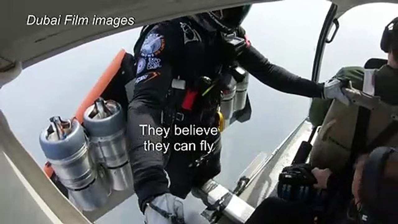 Two flying men cross a mountain at nearly 250 mph
