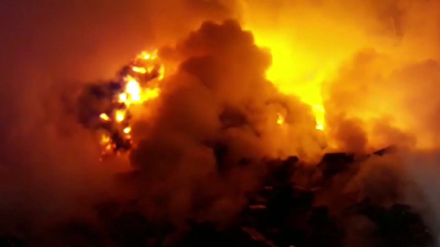 나주 폐목재 처리 공장 불, 이틀째 진화...도심 멧돼지 사살 / YTN