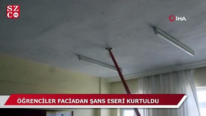 Ders esnasında tavan çöktü!