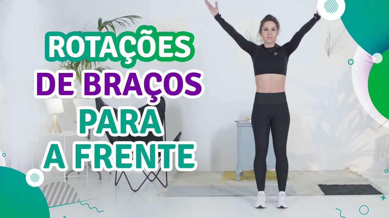 Rotações de braços para a frente - Sou Fitness