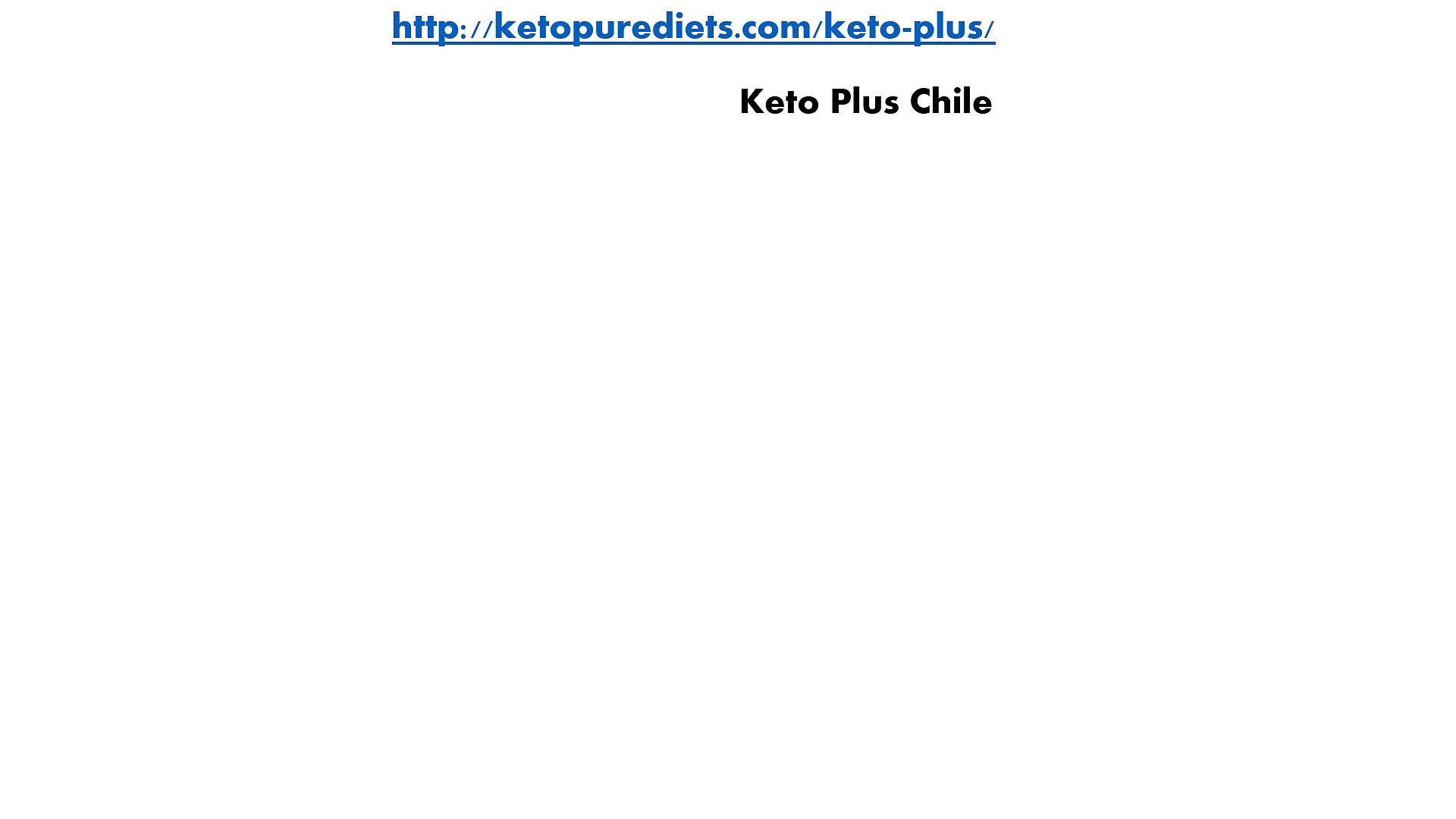 Keto Plus Chile | Keto Plus Chile Precio