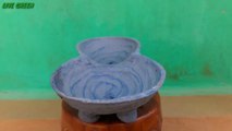 Idea of makin cement pots from sand and cement | amazong flower pot making ( 720 X 1280 )