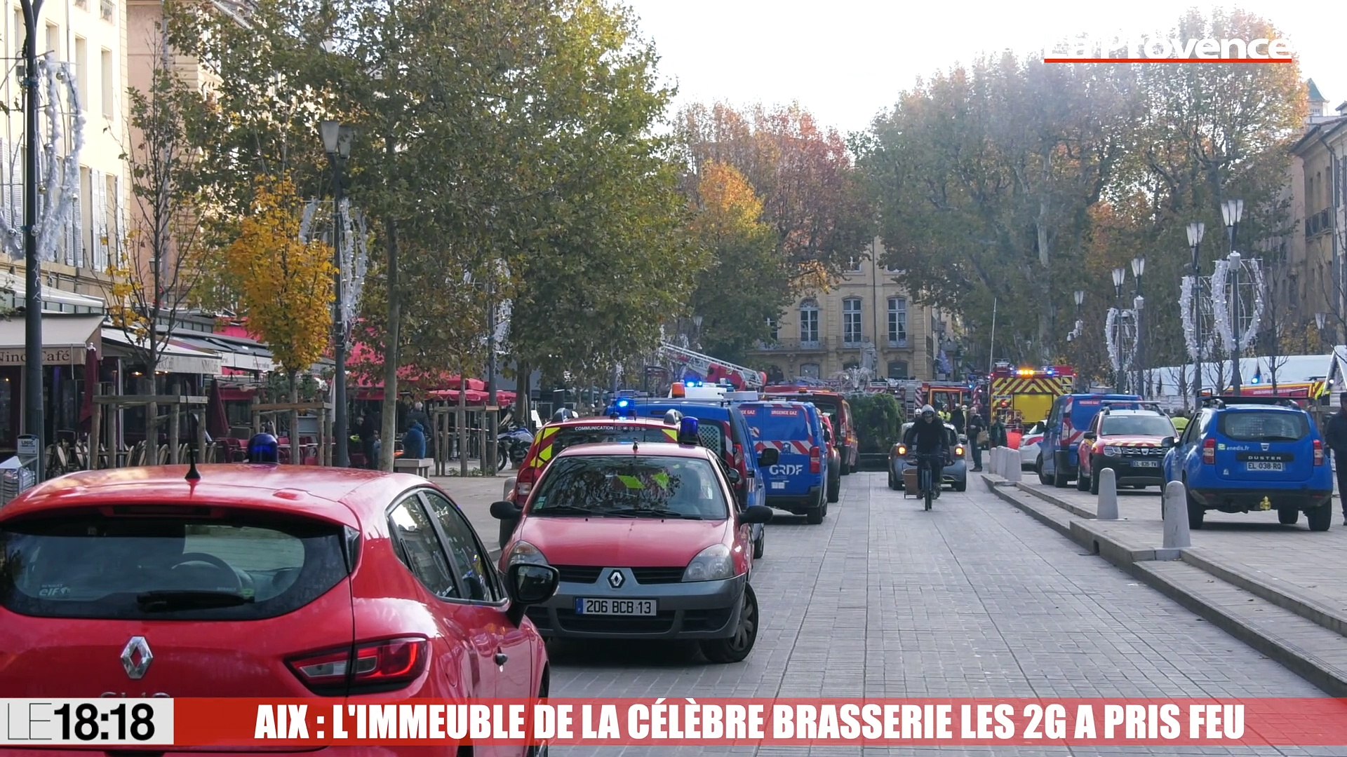 Aix L Immeuble De La Celebre Brasserie Les 2g A Pris Feu Video Dailymotion