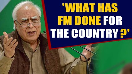 Kapil Sibal slams FM Nirmala Sitharaman over fall in GDP  | OneIndia News