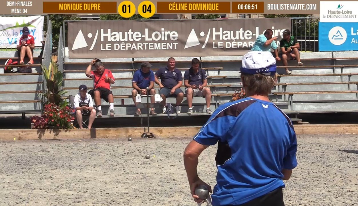 Demi-finale tête-à-tête féminin Monique DUPRE vs Céline DOMINIQUE : Le Puy-en-Velay été 2019