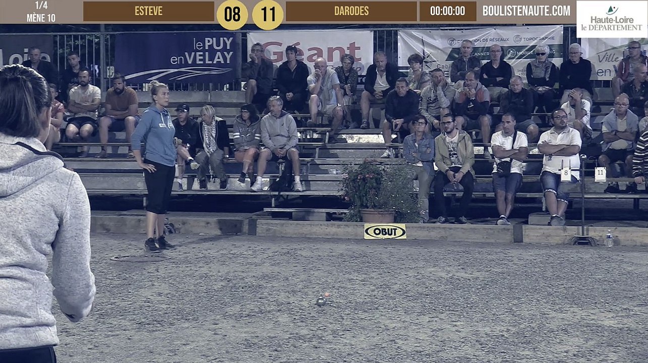 Quart du tête-à-tête Sébastien ROUSSEAU vs Thibaut JOUFFRE et Elodie ESTEVE vs Charlotte DARODES - Le Puy-en-Velay été 2019