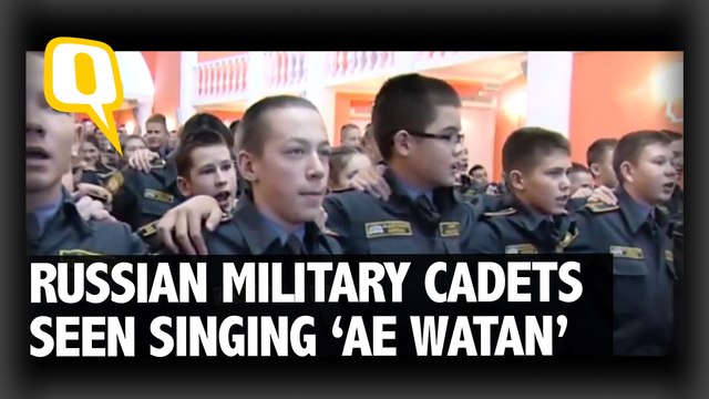 Russian Cadets Singing 'Ae Watan' At An Event In Moscow