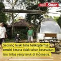 Lelaki di Indonesia cipta helikopter elak kesesakan