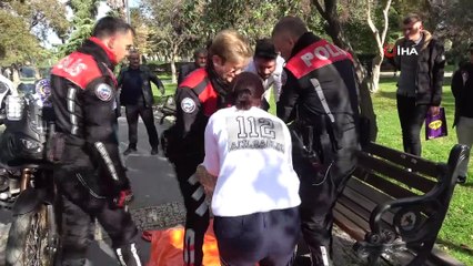 Uyuşturucu ve alkol alan genç kadın ikinci kez bankta sızıp kaldı