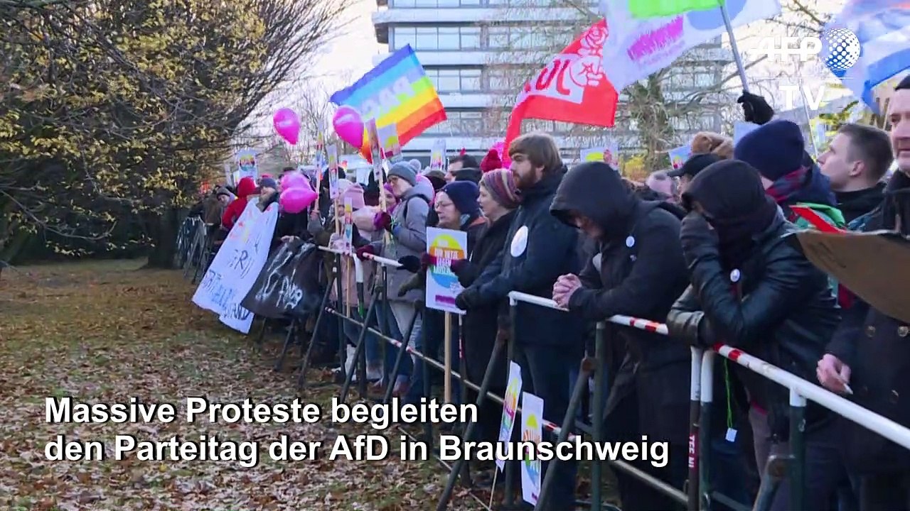 Proteste begleiten AfD-Parteitag in Braunschweig