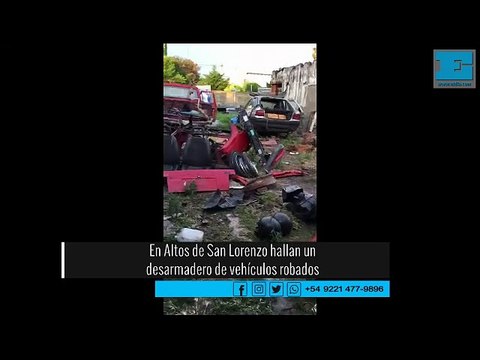 En Altos de San Lorenzo hallan un desarmadero de vehículos robados