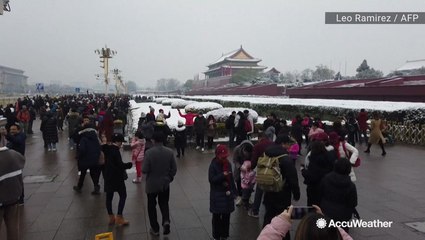 The people of Beijing woke up to a pleasant surprise