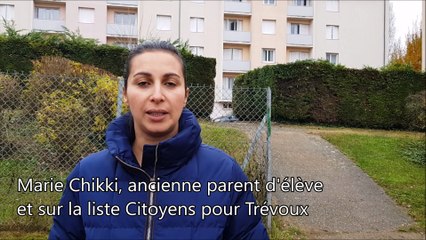 Marie Chikki, ancienne parent-d'élève et inscrite sur la liste Citoyens pour Trévoux
