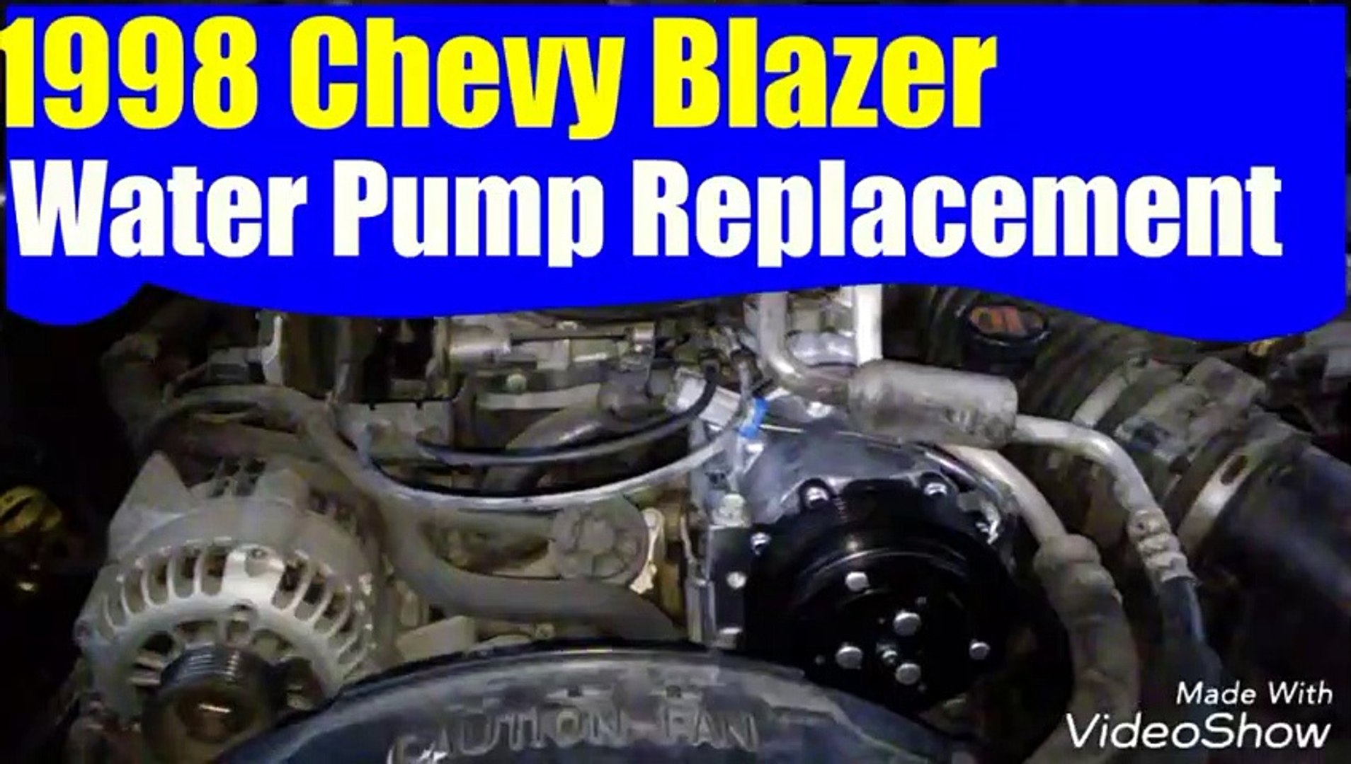 1998 Chevy Blazer Water Pump Replacement Video Dailymotion