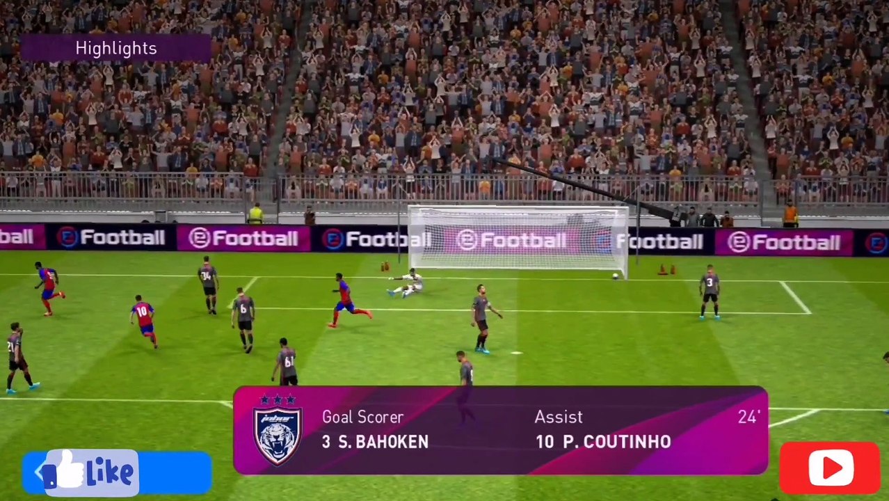 JDT European Club Championship Challenge in PES Mobile 2020 / JDT Vs LIVERPOOL , JDT Vs BENFICA