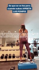 Barbara de Regil rutina de fortalecimiento de gluteos con sentadillas en gym 30.11.2019