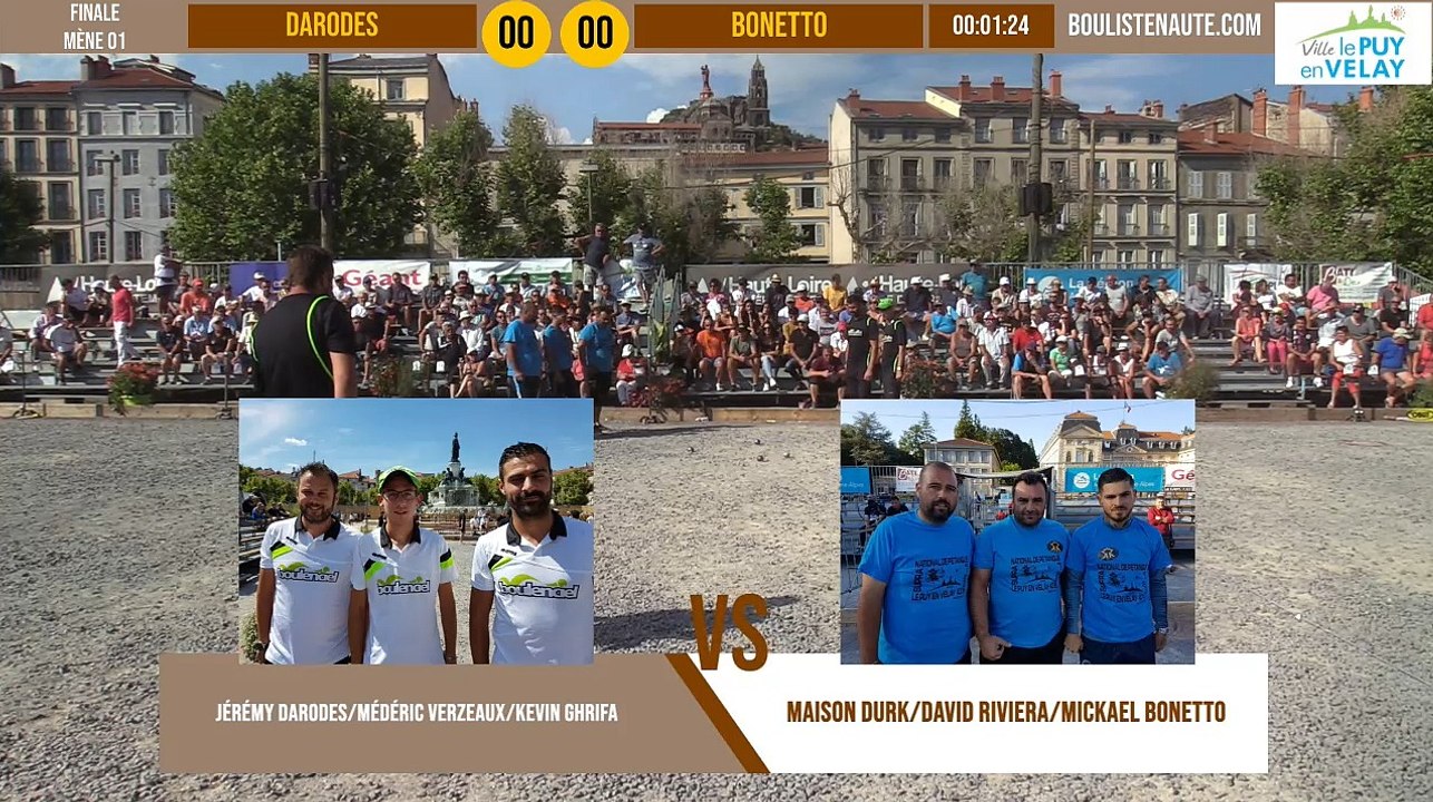Finale BONETTO vs DARODES : Supranational à pétanque du Puy-en-Velay été 2019