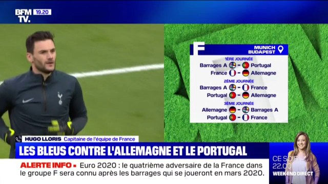 Hugo Lloris sur le tirage de l'Euro 2020: Ce serait un sacré défi aussi pour les Portugais et les Allemands